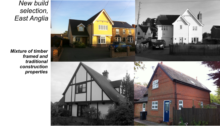 New build selection, East Anglia  Mixture of timber framed and traditional construction properties